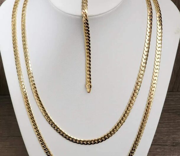 Mini Cuban Set
 5mm x 22" de Largo*
PVD 14kt Premium *